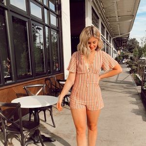 Striped romper